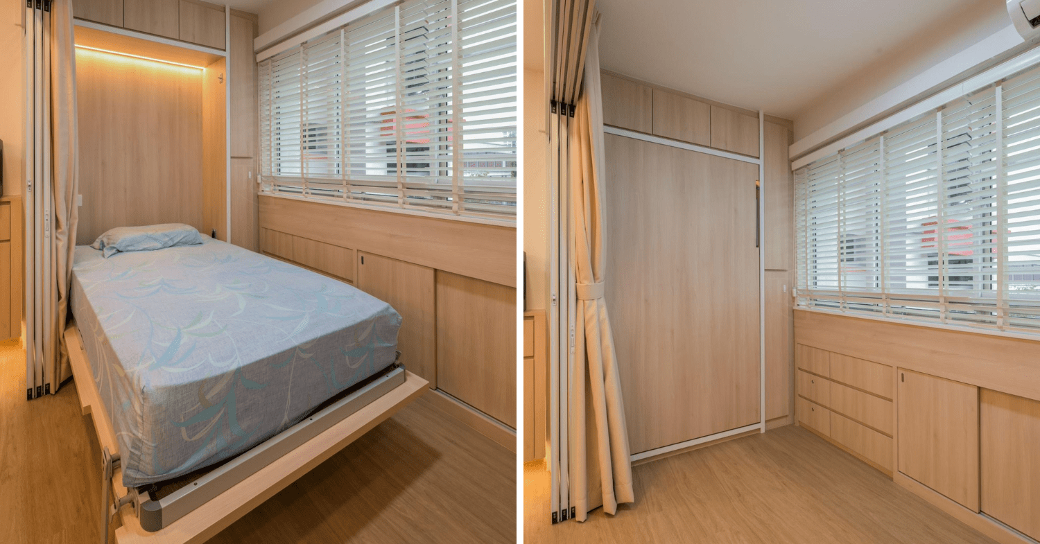 Unique HDB Design Ideas - collapsible bed