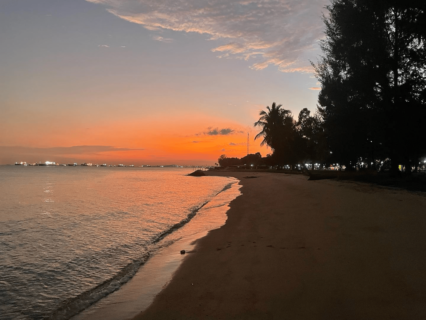 beach sunset in Singapore