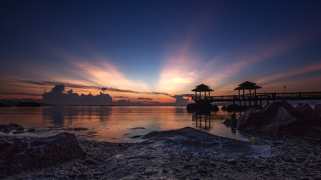Pulau Ubin, sunrise in Singapore