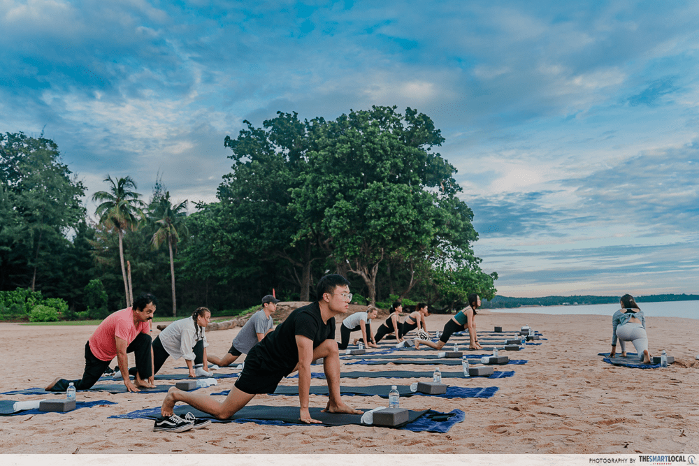 8 Best beach resorts in Desaru - Yoga session by the sea