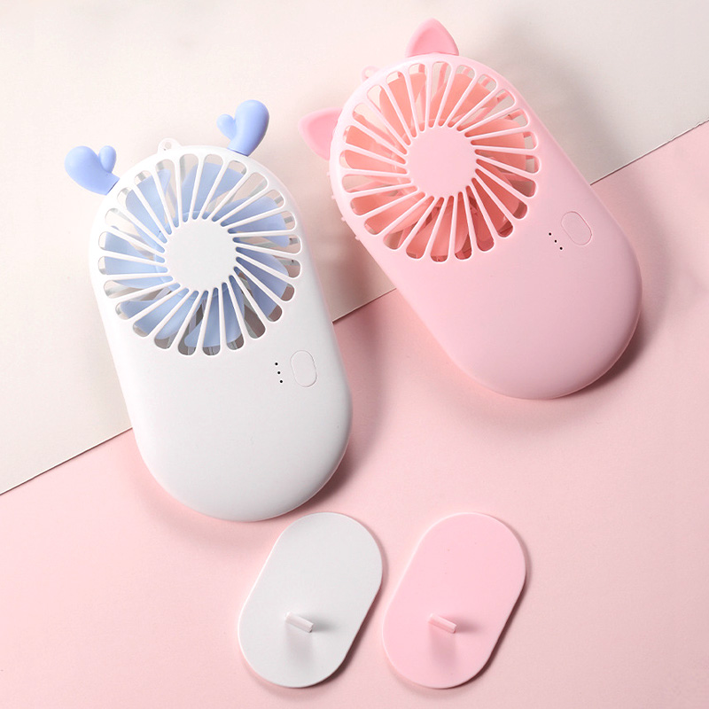 Best portable fans Singapore - Hdoorlink Mini-USB fan blue & pink designs
