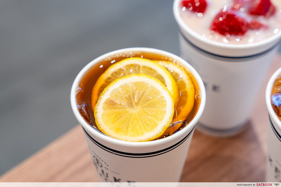 New cafes & restaurants June 2024 - Lemon slices on tea drink 