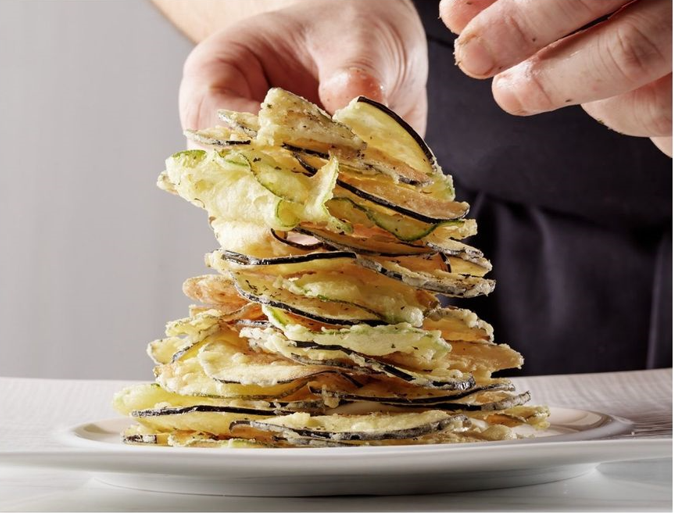 New cafes & restaurants June 2024 - Milos special dish stacked up on plate 