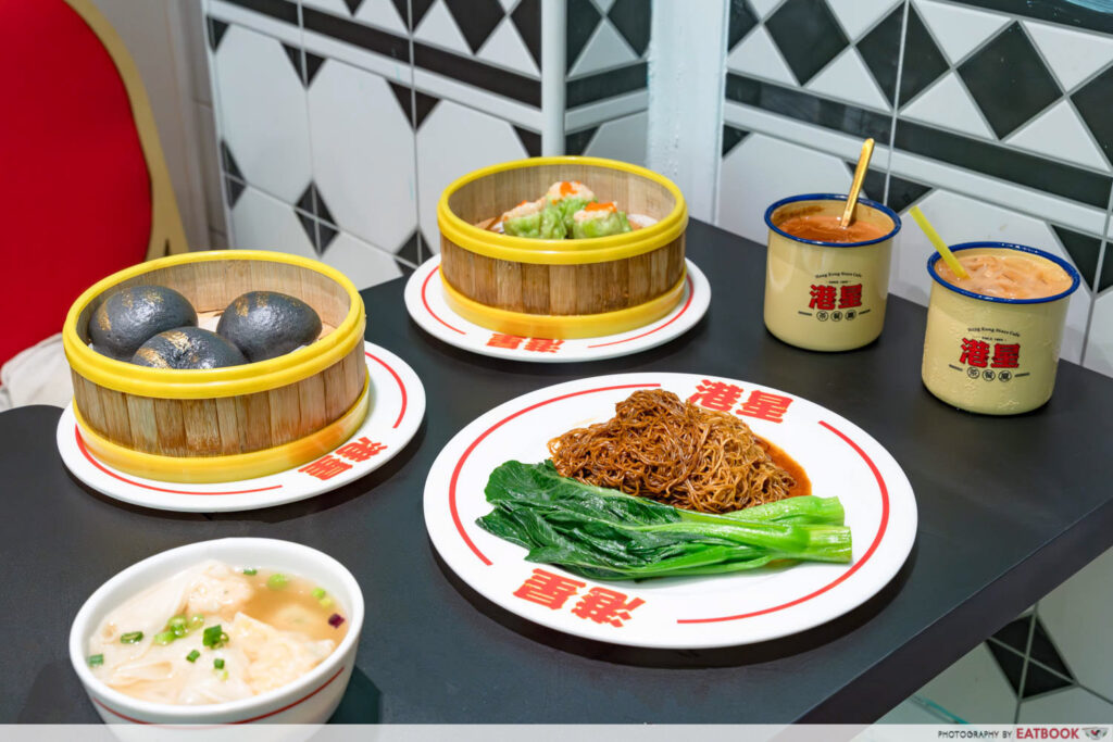 new cafes restaurants july 2024 - hong kong stars cafe food spread