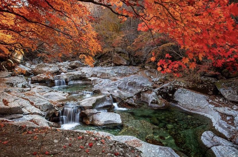 mountain hiking trails korea - Jirisan mountain stream