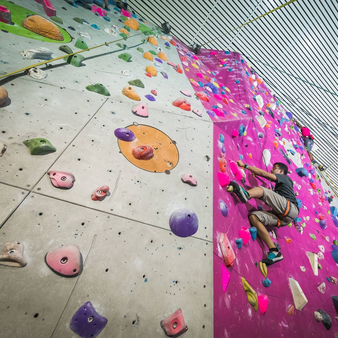 rock climbing bouldering - Ground Up Climbing Gym - high wall