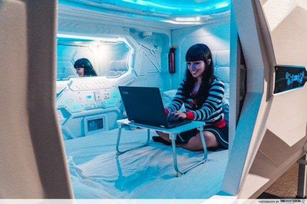 Capsule hotels in singapore - Met A Space capsules
