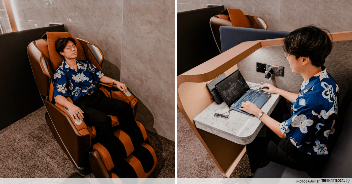 Massage Chair And Work Station - SATS Premier Lounge 3 