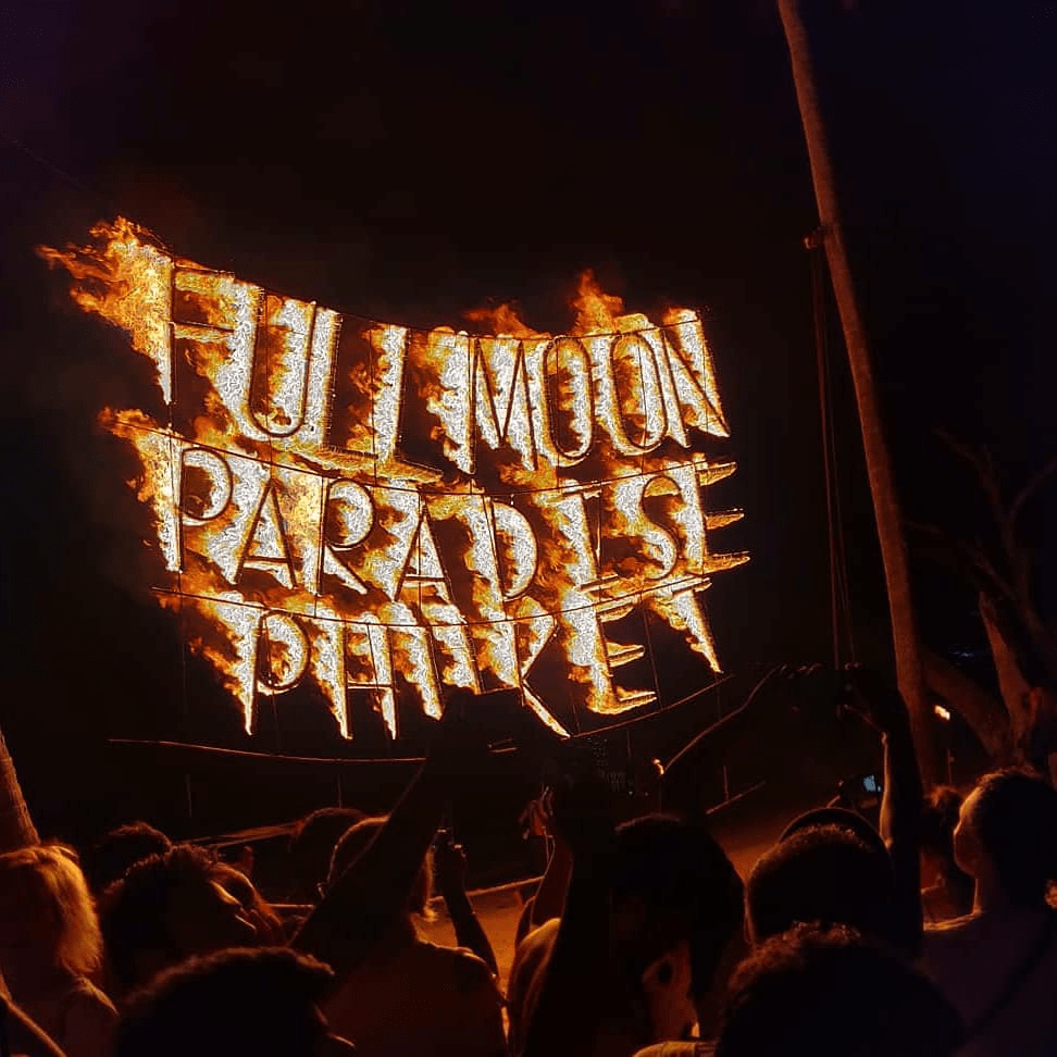 full moon party fire performance