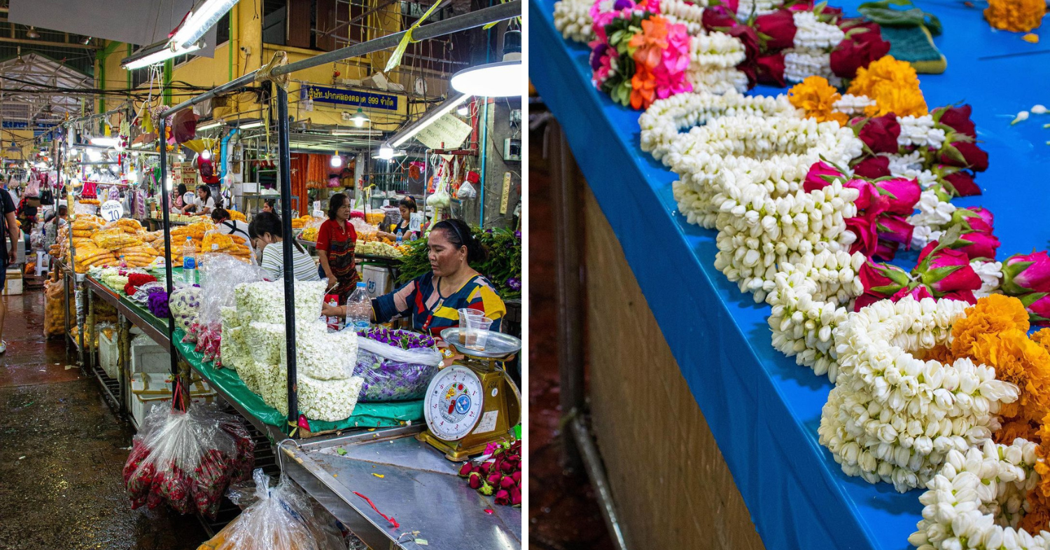 free things to do in bangkok - pak khlong talat flower market