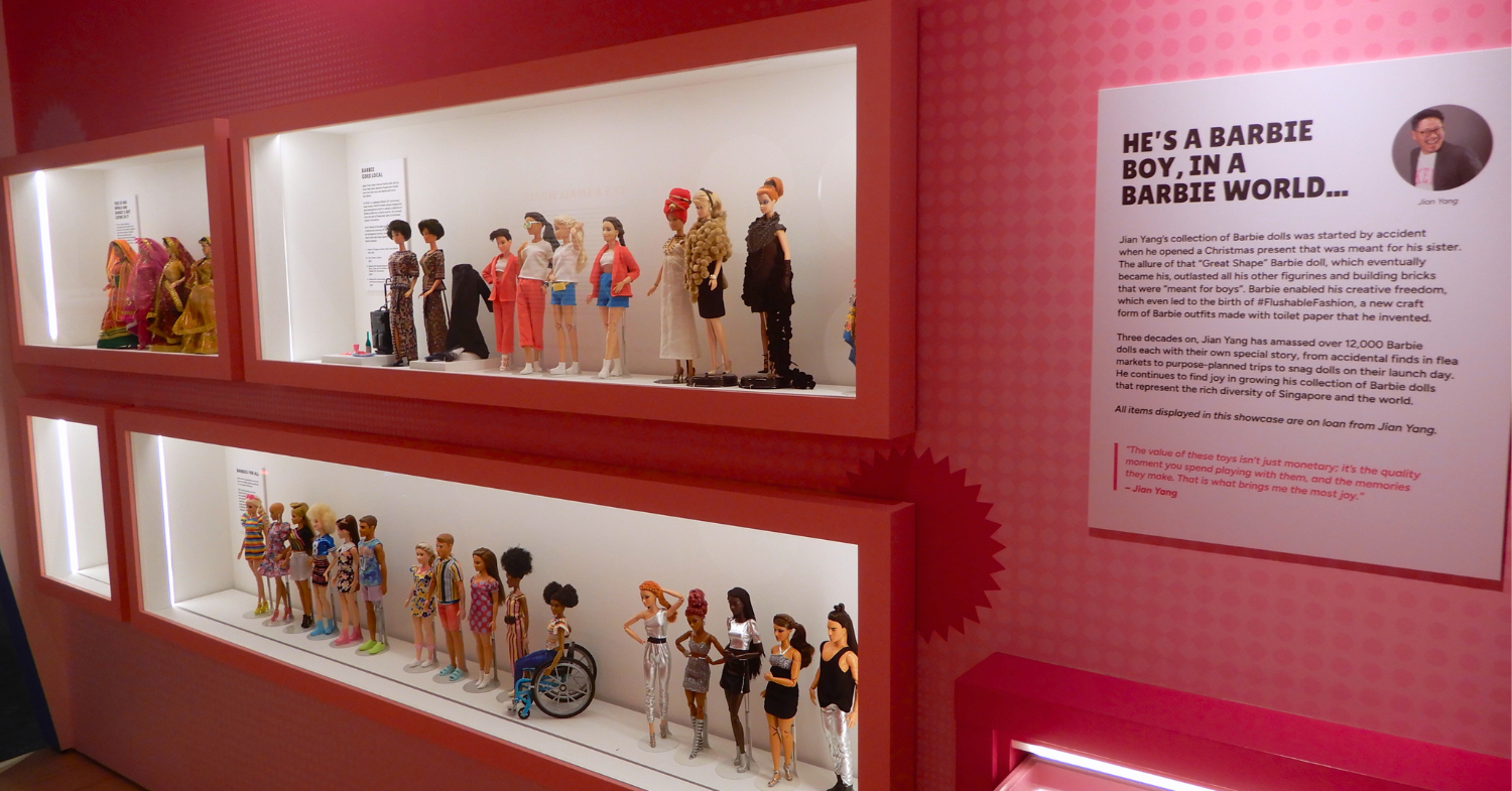 play:date national museum of singapore - barbie wall