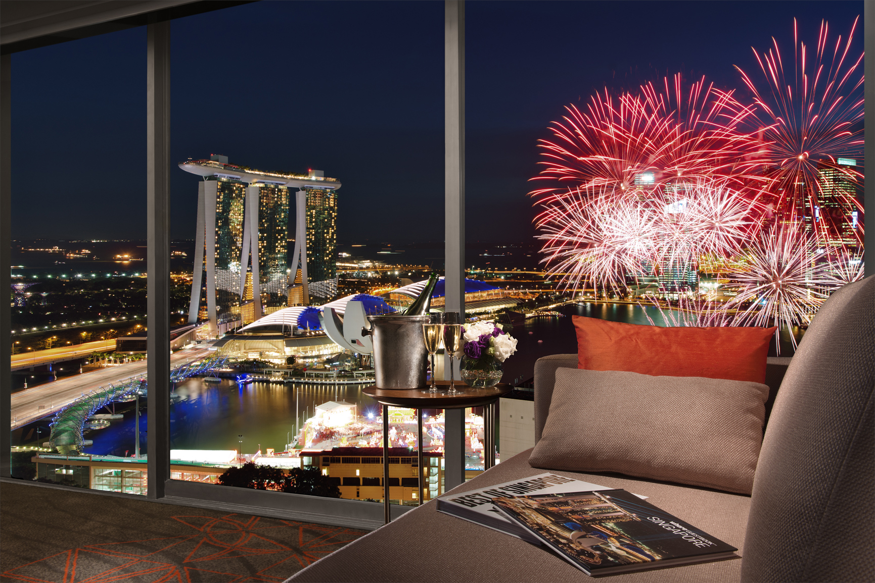 best hotels singapore for fireworks - Pan Pacific view
