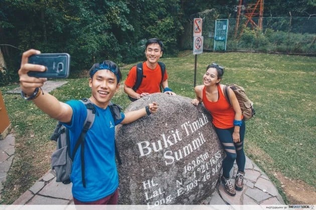 Selfie at Bukit Timah summit