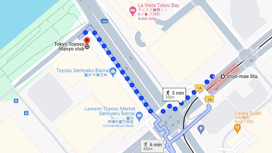 Toyosu Manyo Club - street directory 