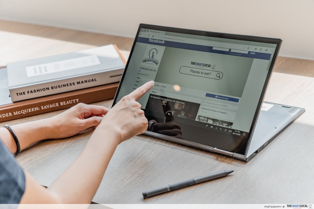 co-working spaces singapore - Lenovo Yoga touchscreen