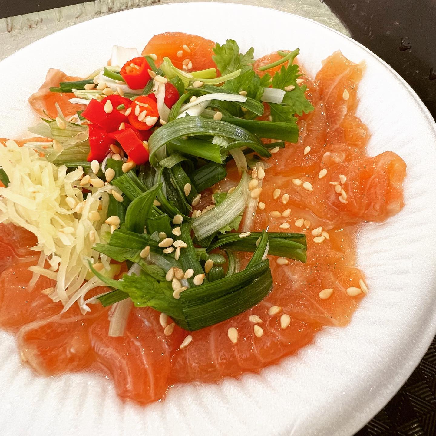 nostalgic hawker food - salmon yu sheng