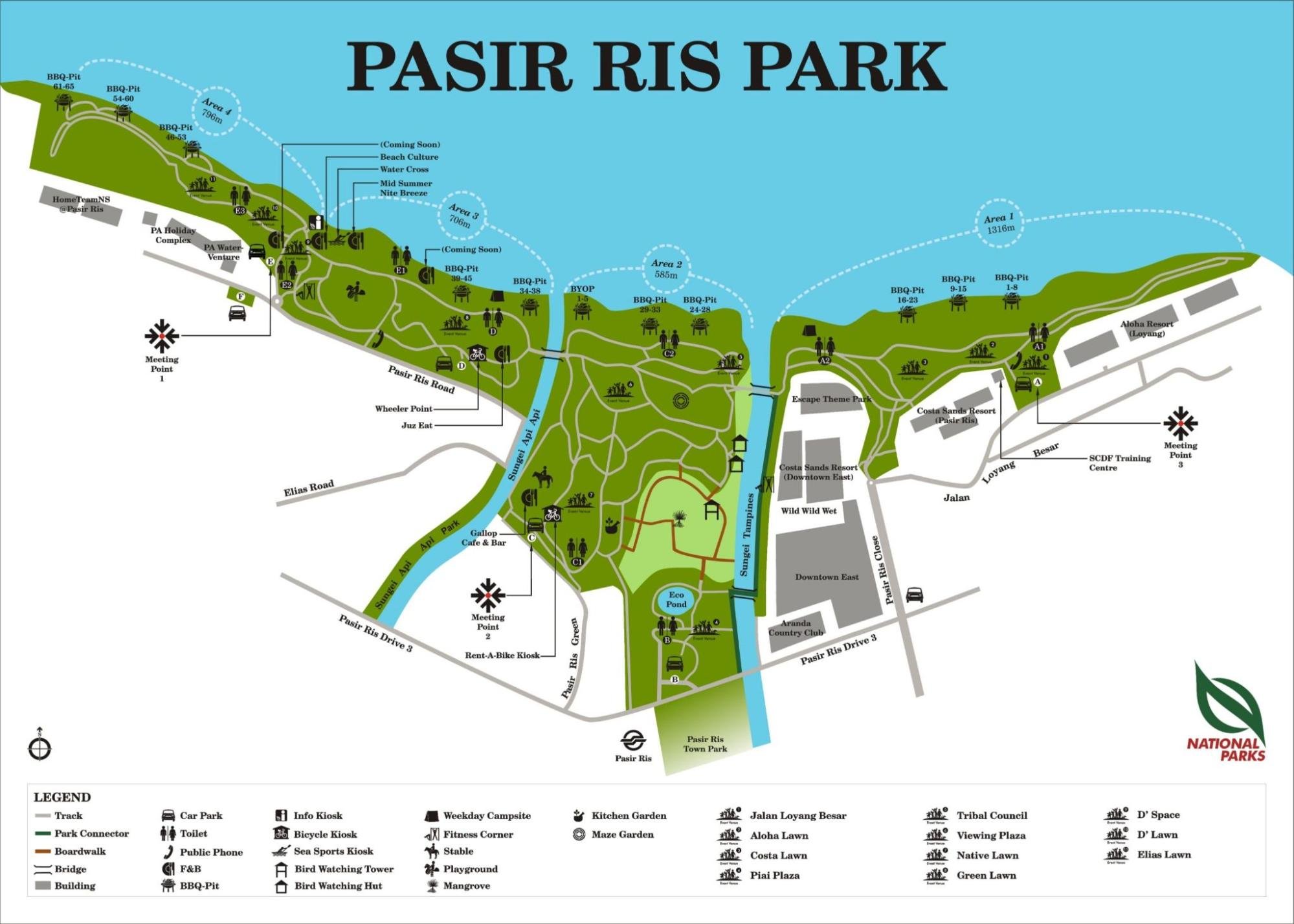 pasir ris park - map