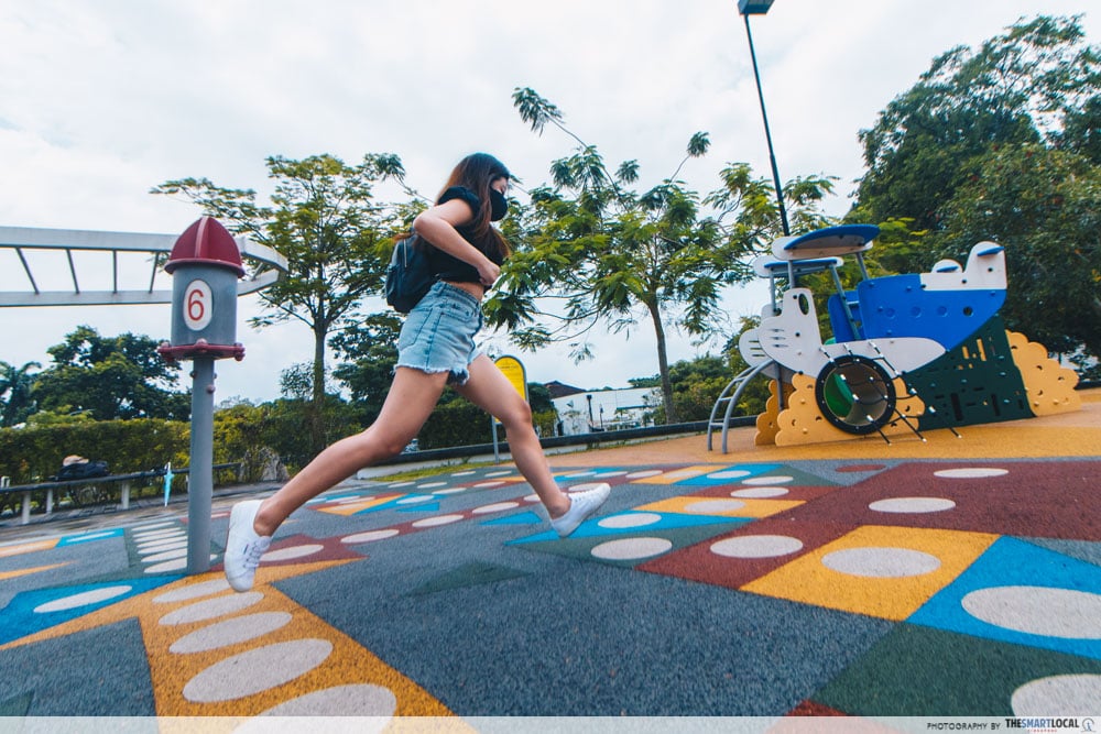 seletar aerospace park - aeroplane chessboard playground