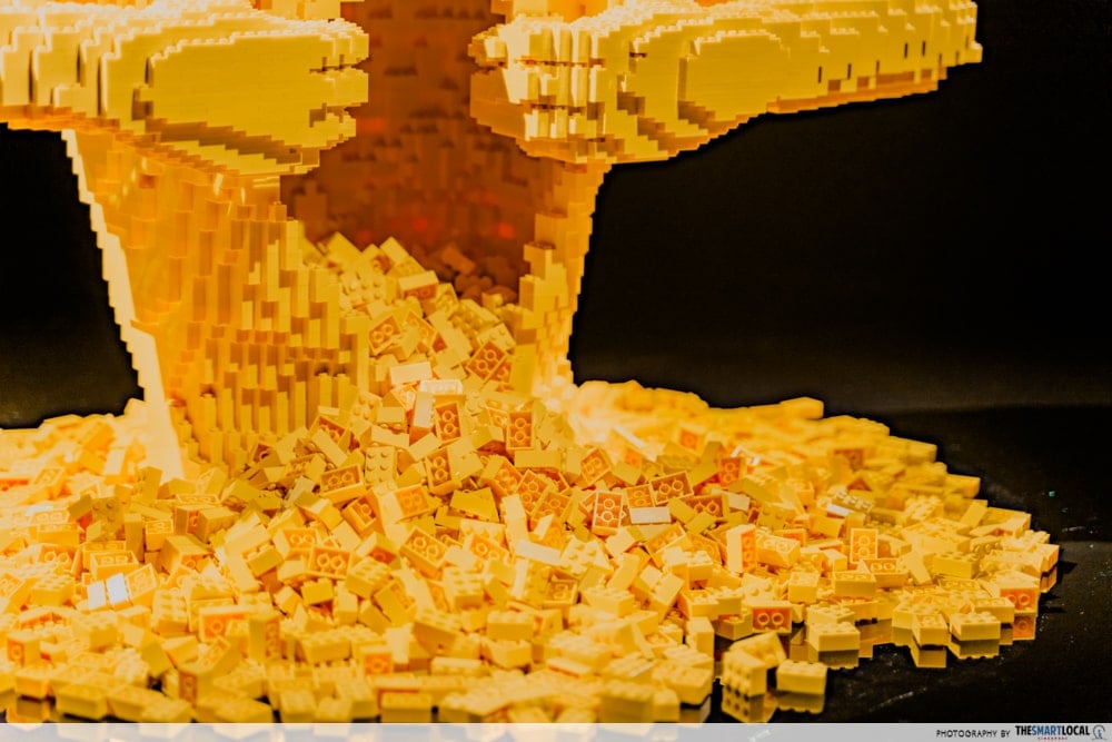 Art of the Brick Singapore - yellow lego guts