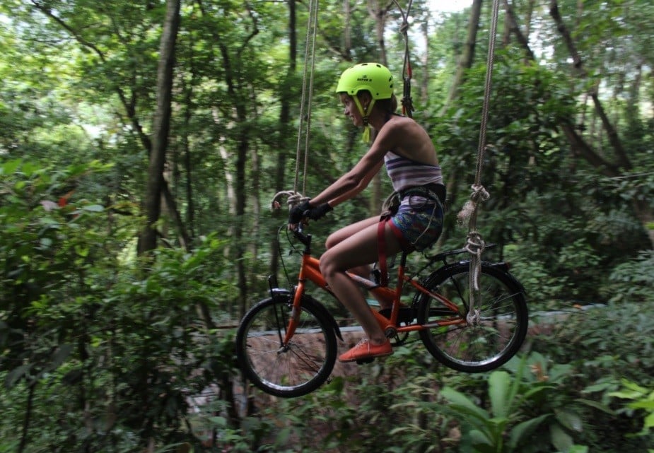 Treetop Adcenture Park cycling 