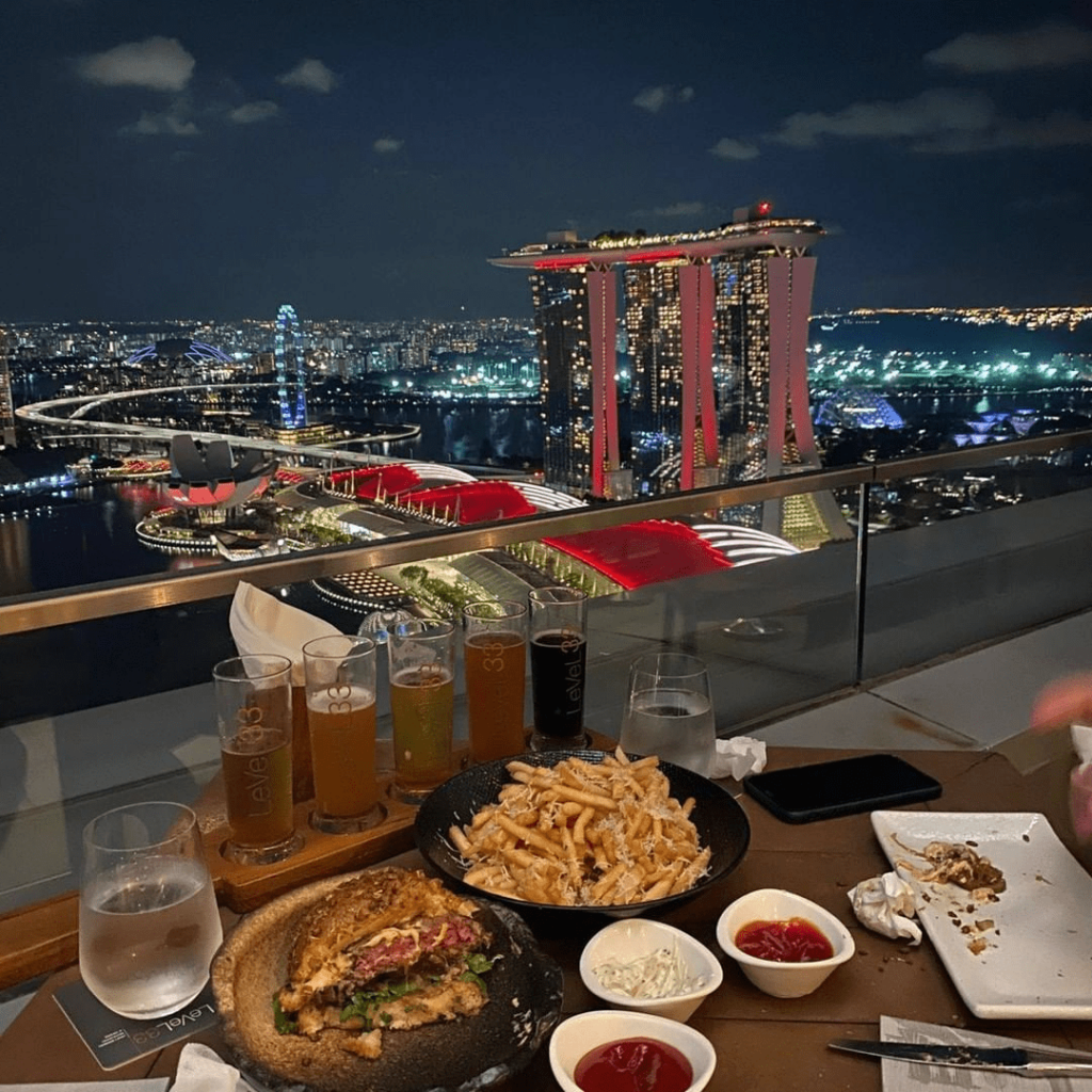 Best Rooftop Bars Singapore - Level 33 Food