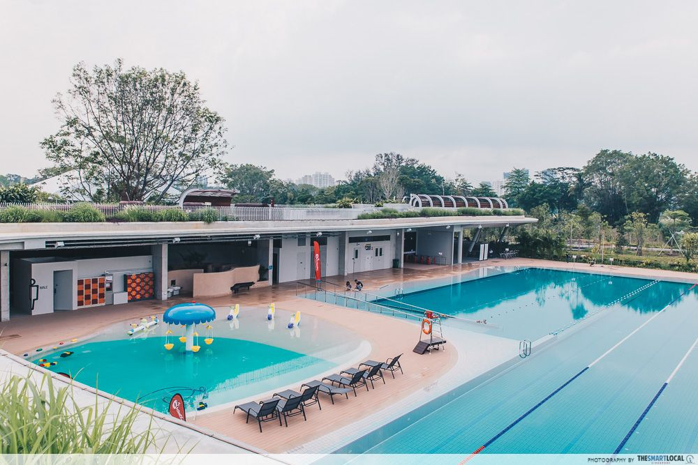 Lap pools at Jurong Lake Gardens 