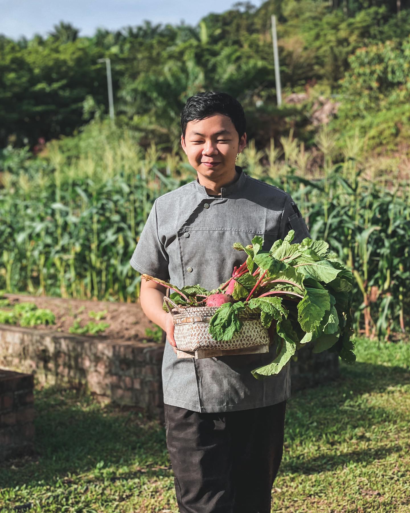 Harvesting vegetables at Talula Hill Farm Resort