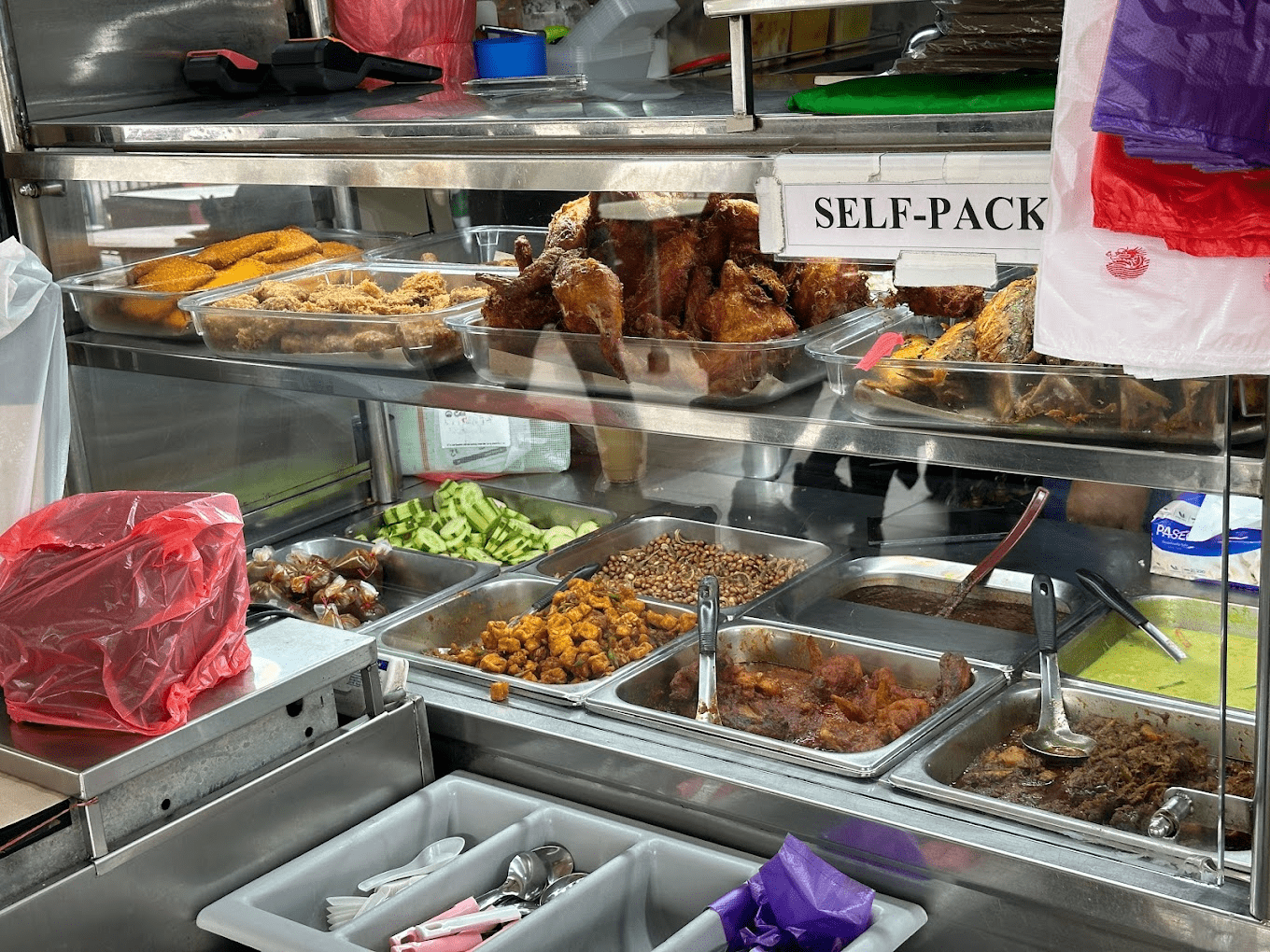 Side dishes on display 