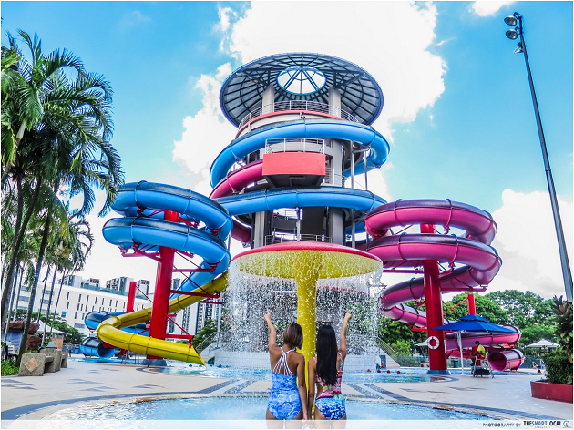 big slides at Jurong East Swimming Complex