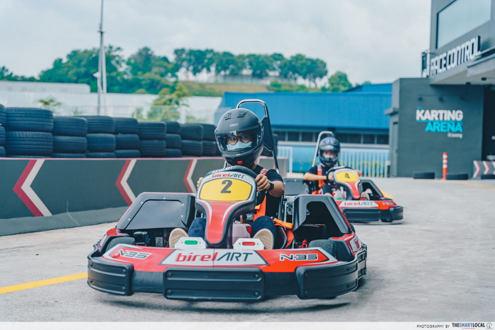 talent riding at Karting Arena 