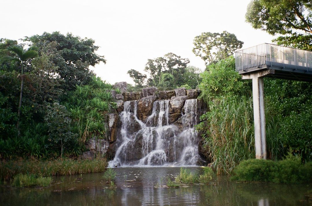 Jurong things to do - waterfall at Yuannan Garden