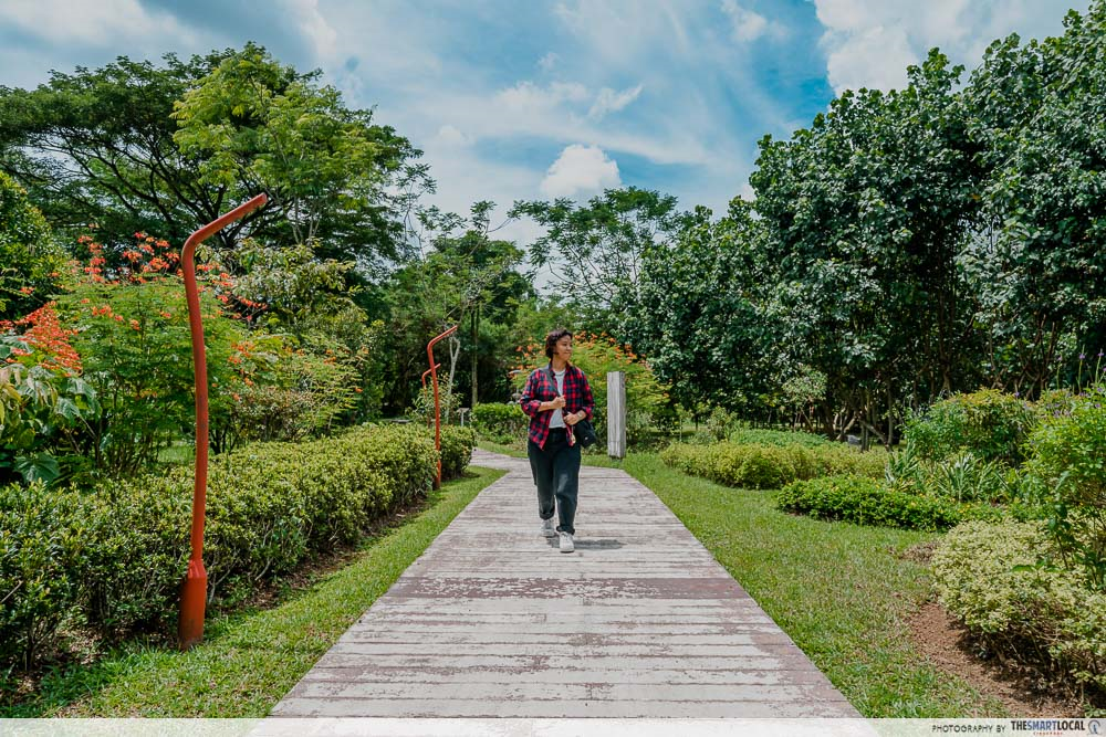 talent strolling at Jurong Eco-Garden 