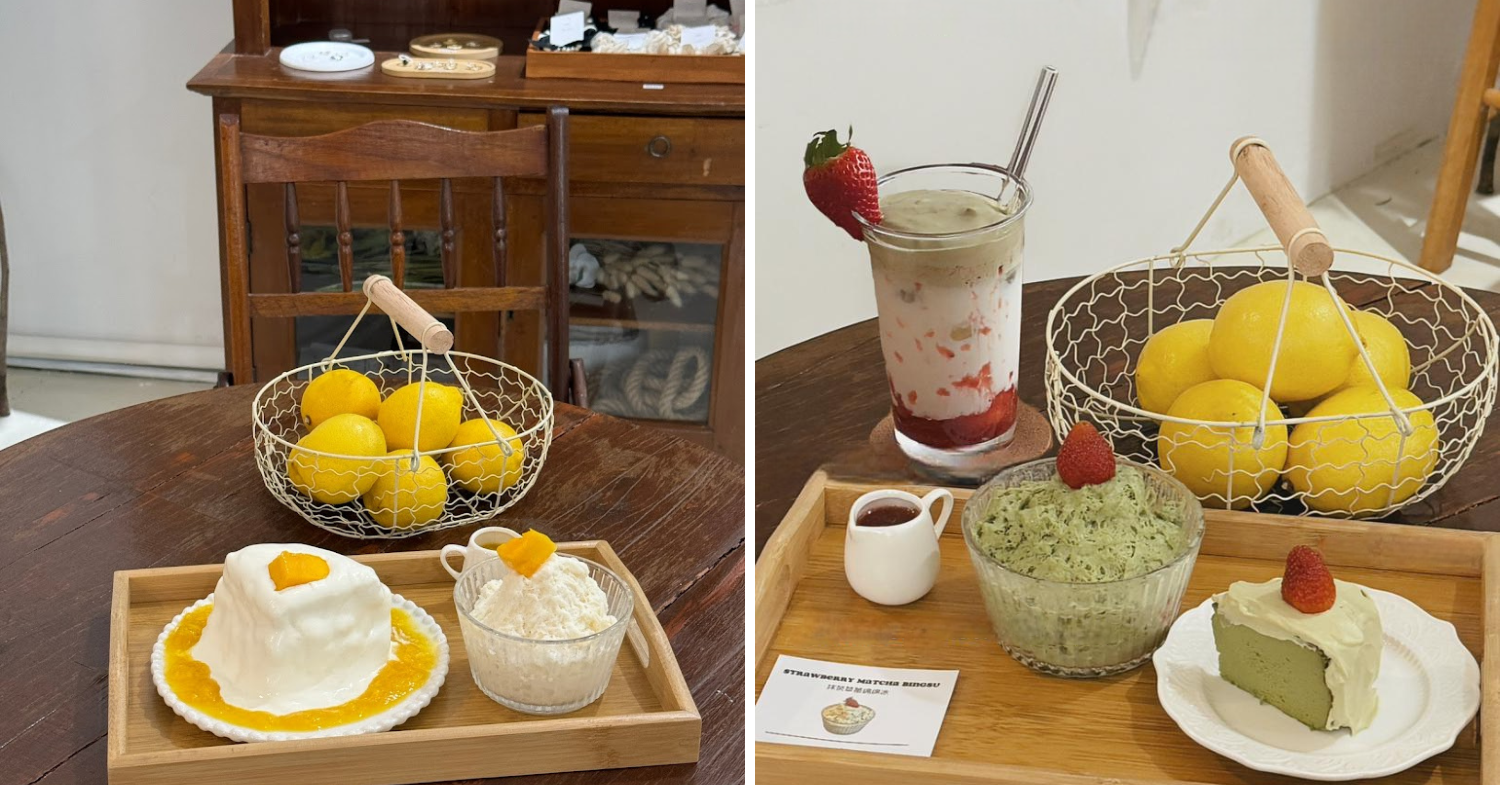 Oh My Ice & TuTu Studio In JB - Mango Bingsu, Cream Cake & Matcha strawberry bingsu & Matcha Basque cake 