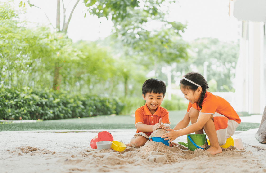 Playing outdoors - Preschools in Singapore