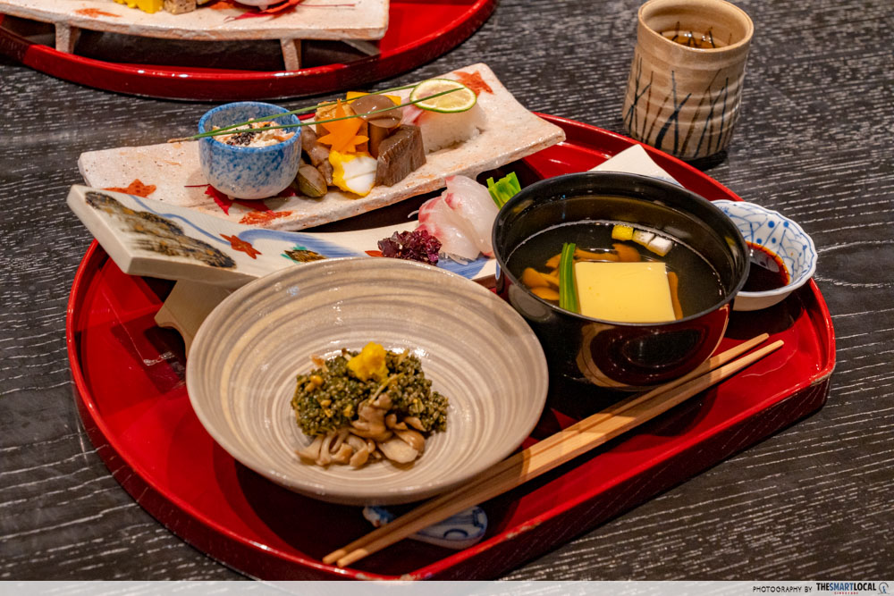 japan itinerary - Ajikitcho Bunbu-an dish