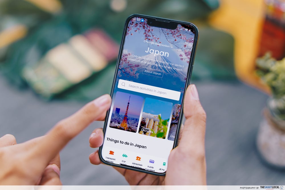 japan itinerary - klook app