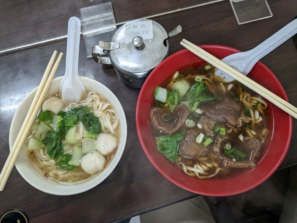 beef noodles and soup