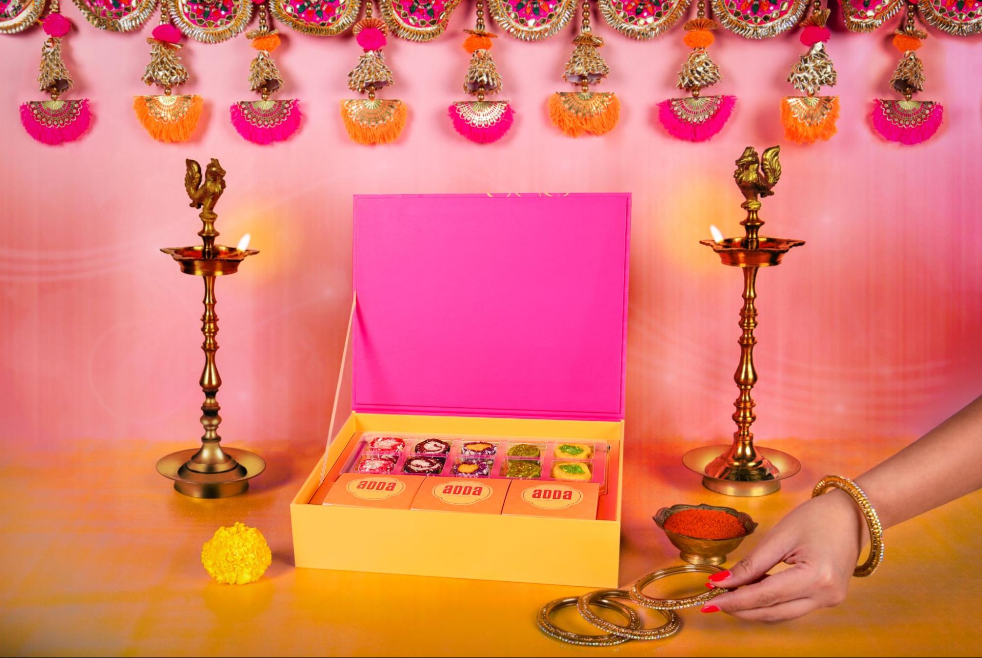 Indian Sweets Boxes - adda diwali mithai