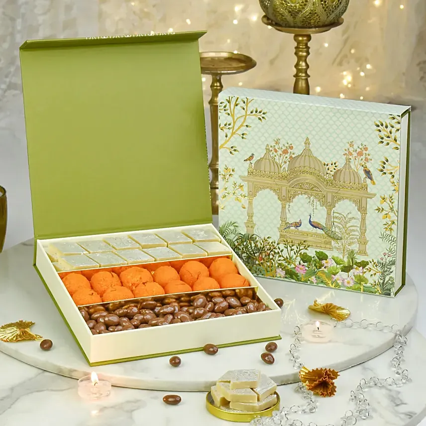 Indian Sweets Boxes - ferns n petals diwali mithai