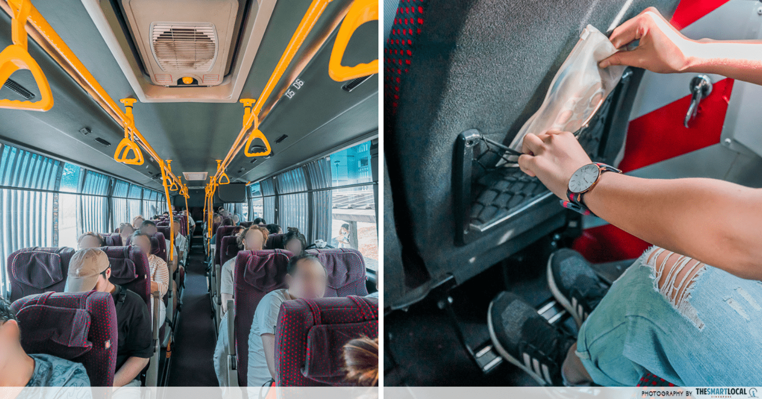 Interior of the bus