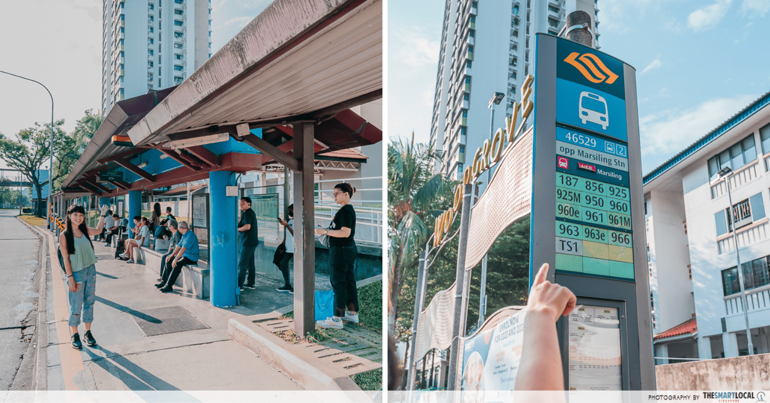 Opp Marsiling MRT bus stop