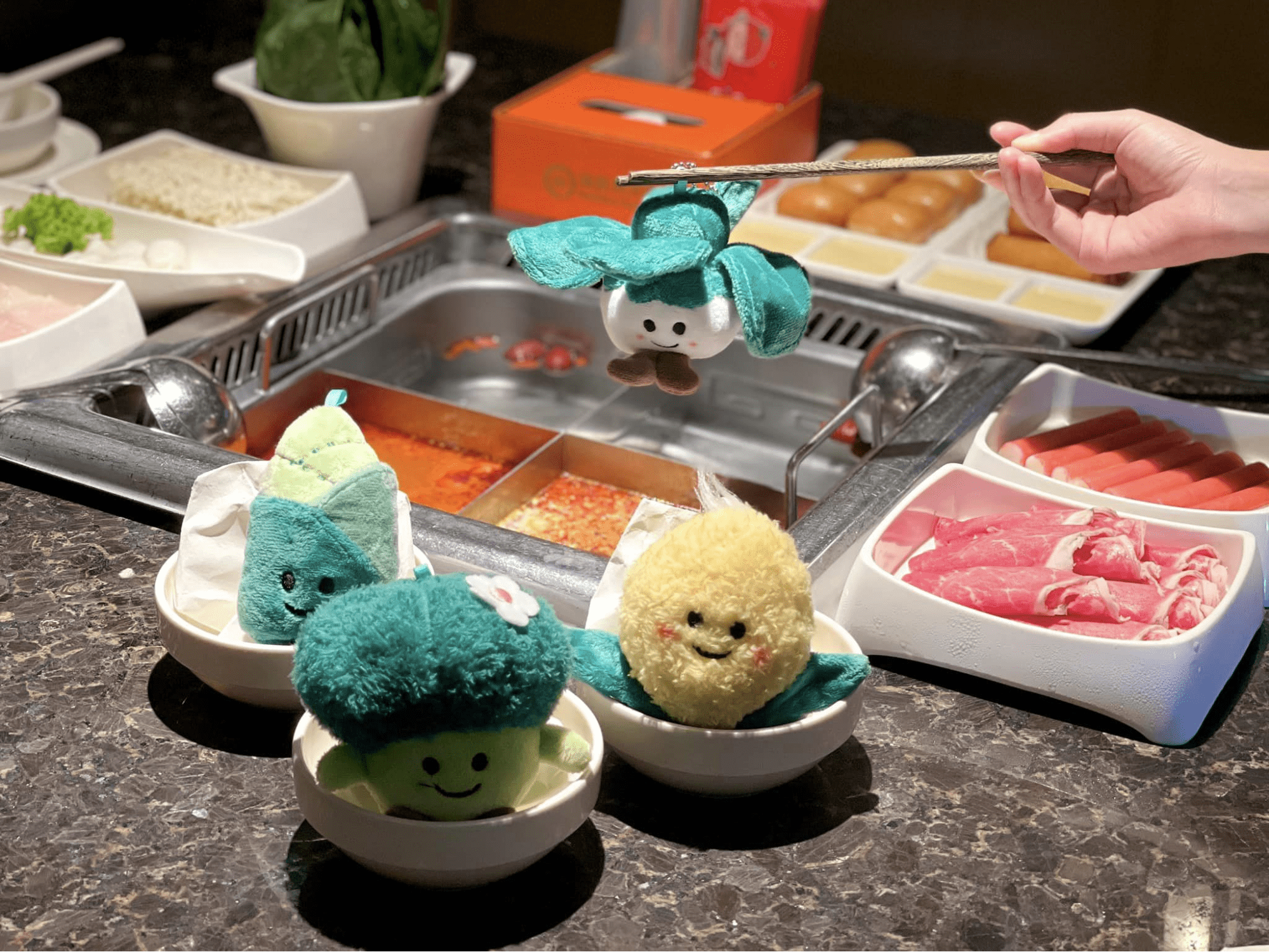 Plushies with hotpot