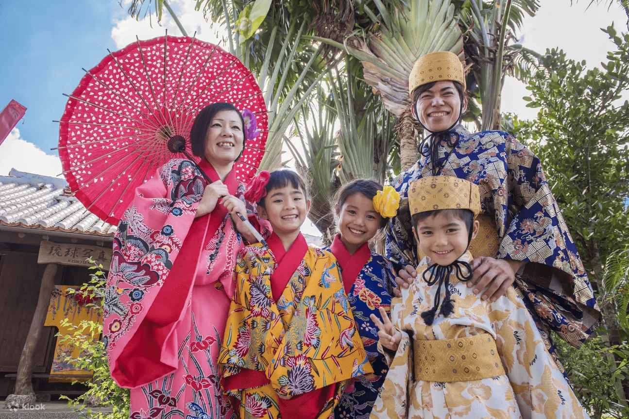 Wearing traditional clothing in Okinawa - Klook's 10th Birthday