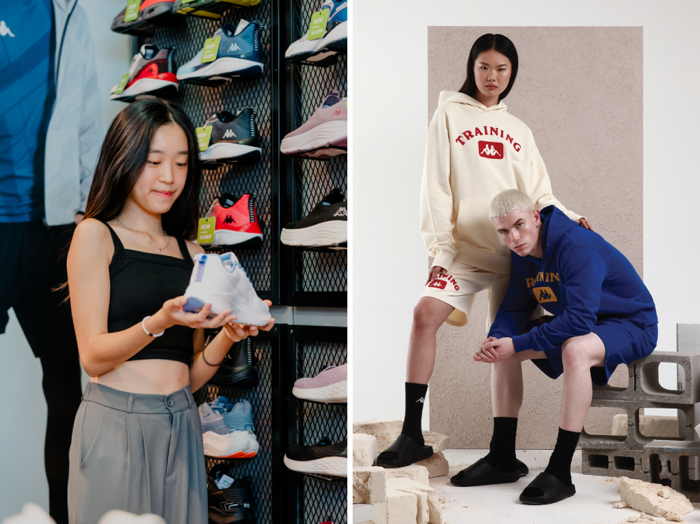 athleisure deals - talents browsing shoes and wearing hoodies