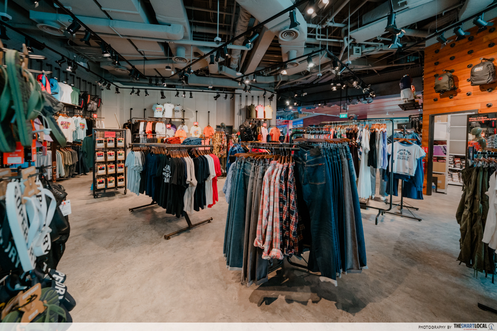 Superdry store displaying stylish athleisure apparel and accessories 