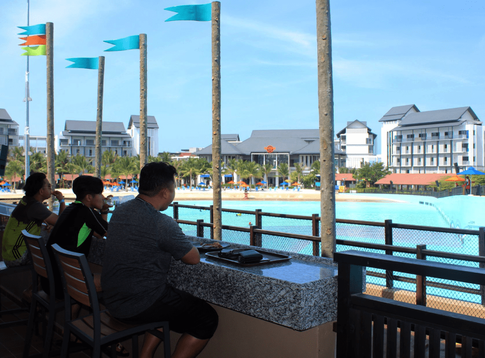 desaru coast adventure waterpark kelong eatery view