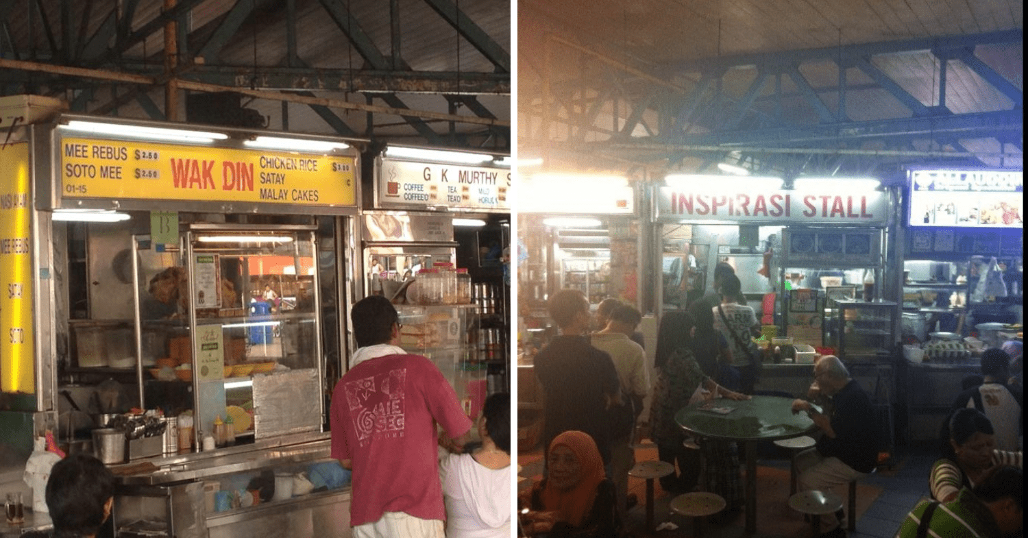 Food stalls at coffee shop near old Bedok bus interchange