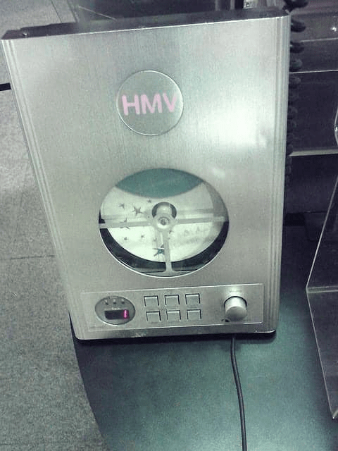 Listening station in HMV