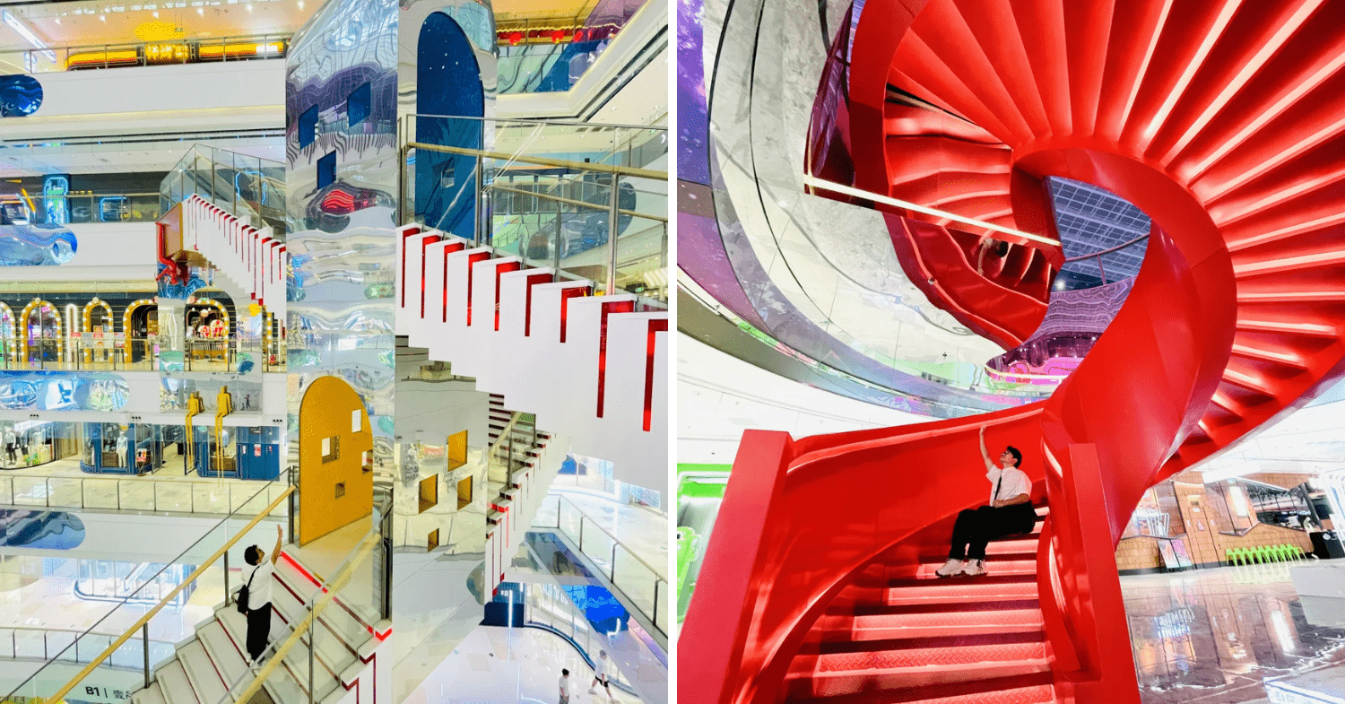 Pretty staircases in Shenzhen Wanda Plaza