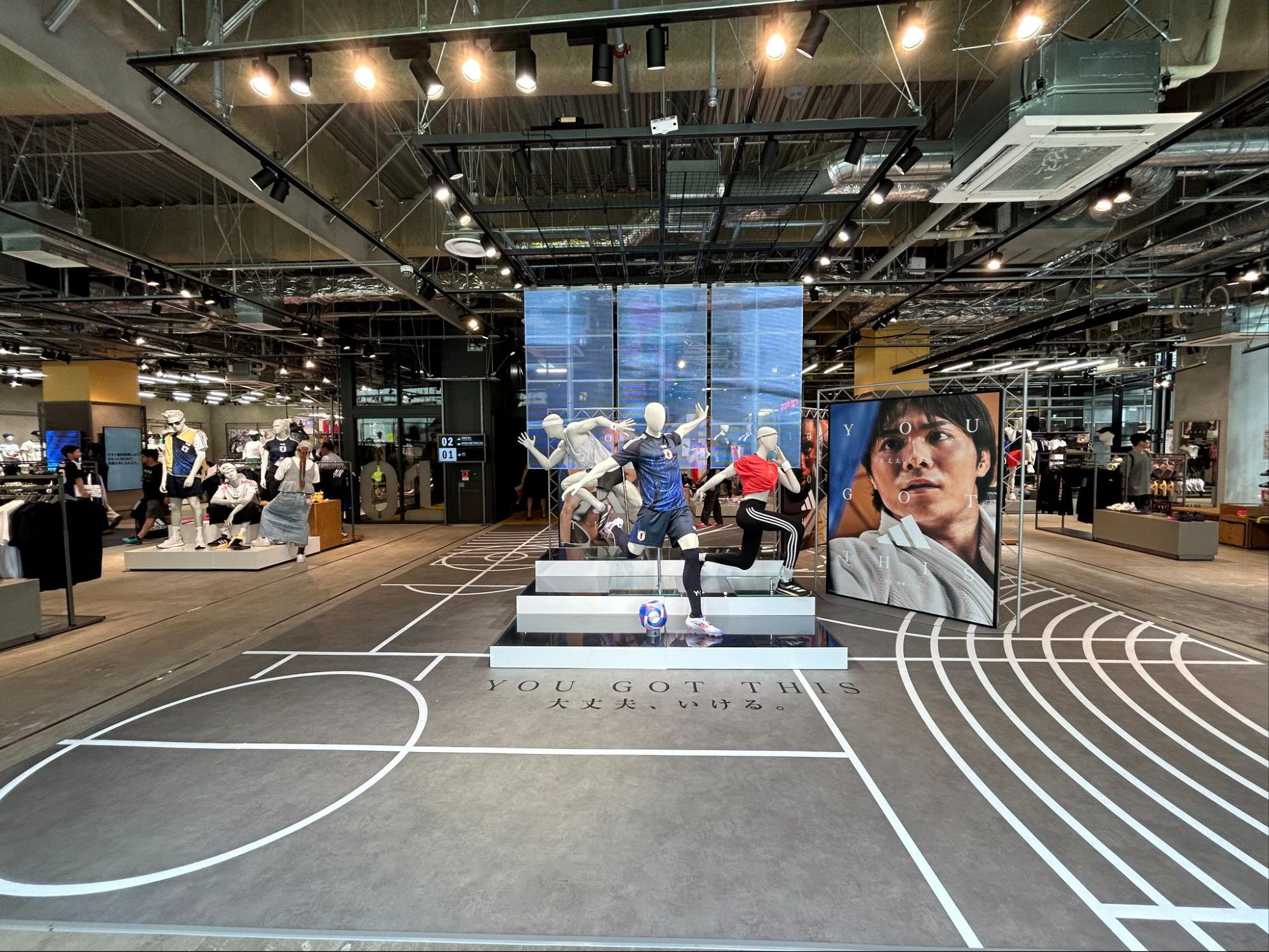 adidas Brand Center RAYARD MIYASHITA PARK interior